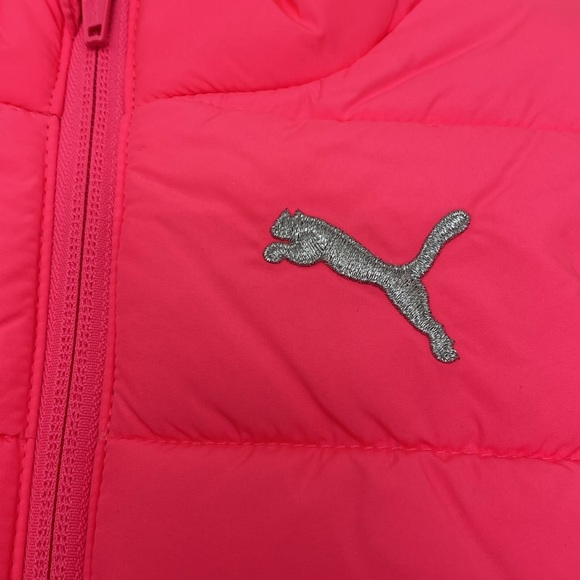 NEW Puma Puffer Quilted Pink Vest Size XS 5-6 Kids Girl - Picture 3 of 9